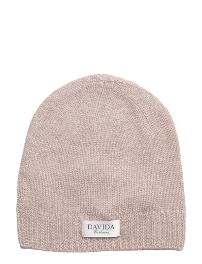 Davida Cashmere Cap Beige ONE SIZE Davida Cashmere Cap Beige ONE SIZE