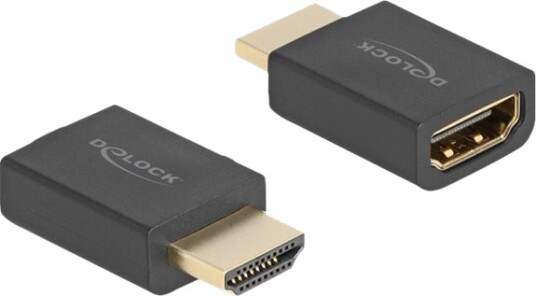 Delock High Speed Hdmi Adapter Med Ethernet Hdmi Hann Til Hdmi Hunn Svart Ethernet Støtte 8 K 60 Hz 7680 X 4320 Støtte