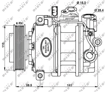 AC kompressor NRF 32883 AC kompressor NRF 32883
