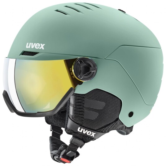 Uvex Wanted Visor Skihjelm med Visir Oxid Green Matt 58-61cm Uvex Wanted Visor Skihjelm med Visir Oxid Green Matt 58-61cm