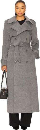 Simkhai Rumi belted coat S grå dame Simkhai Rumi belted coat S grå dame