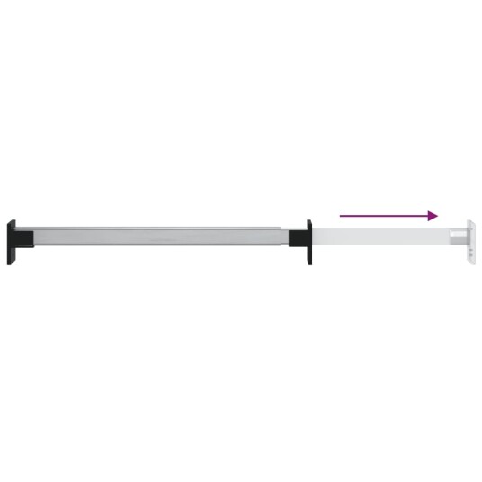 vidaXL Teleskopiske garderobestenger 2 stk sølv 58-100 cm