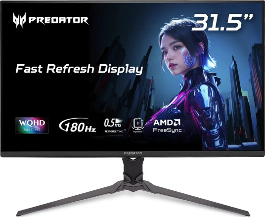 Acer Predator XB323QU 31.5" FHD Gaming Skjerm Svart 