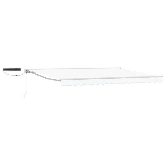  Elektrisk Utrekkbar Markise Hvit 4,5 × 3,5 m