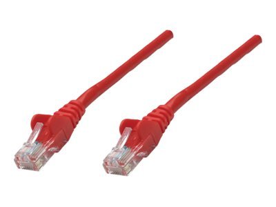Intellinet Network Patch Cable Cat5e 20M Red Cca U/Utp Pvc Rj45 Gold Plated Contacts Snagless Booted Lifetime Warranty Polybag Koblingskabel Rj-45 Hann Til Rj-45 Hann 20 M Utp Cat 5E Formstøpt Uten Hindringer Rød