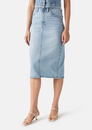 Levi's® Hr Back Slit Skirt Wandering S Riveting C 26 Kjoler Og Skjørt