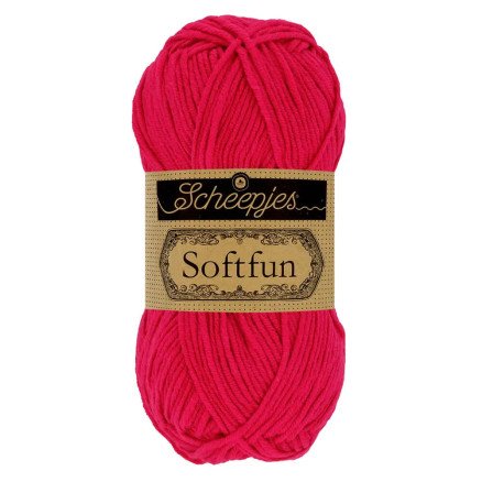 Scheepjes Softfun Garn Unicolor 2654 Magenta Scheepjes Softfun Garn Unicolor 2654 Magenta