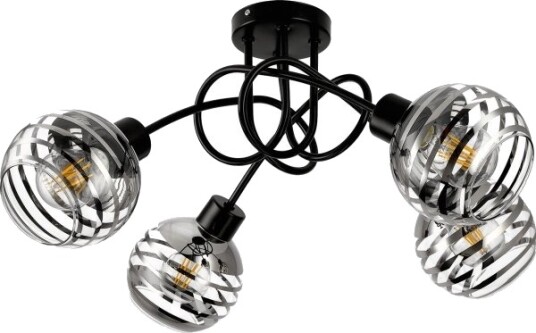 Hengelampe Orno Milano 4P E27 Maks. 4X60w Svart Hengelampe Orno Milano 4P E27 Maks. 4X60w Svart