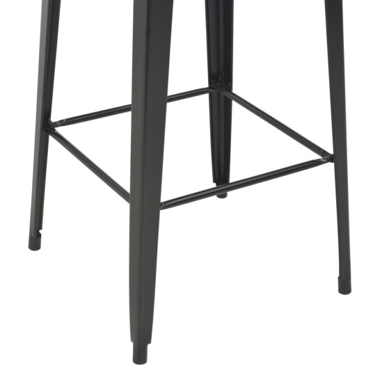 vidaXL Barbord svart 60x60x108 cm heltre furu stål vidaXL Barbord svart 60x60x108 cm heltre furu stål