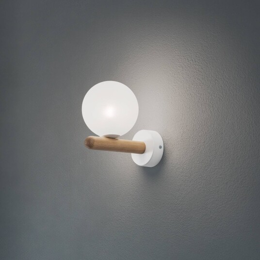 Vegglampe Estera TK Lighting dimbar Hvit / opal Stue / spisestue Glass Moderne