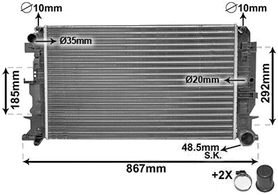 VAN WEZEL 58012735 Radiator motorkjøling