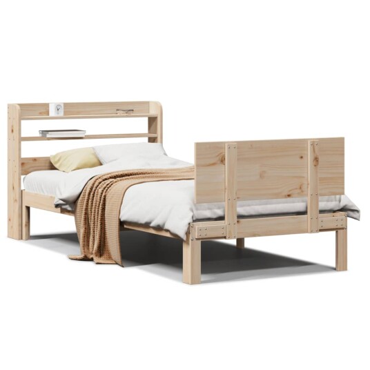 Sengeramme med hodegavl 100x200 cm heltre furu 3306823