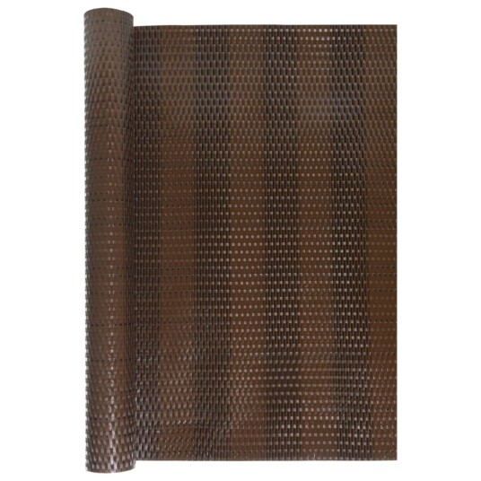  Balkongskjerm brun og svart 600x90 cm polyrotting