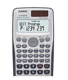 Casio Fx-3650Pii, Lomme, Vitenskaplig, 12 Sifre, 16 Linjer, Batteri/Solcelle, Svart, Sølv