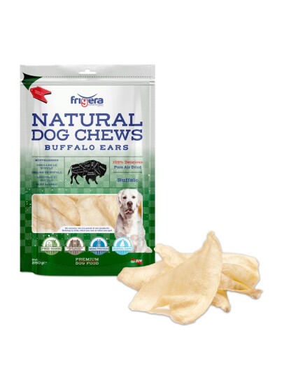 Frigera Natural Dog Chews Buffalo Ears 250Gr (402285852195)