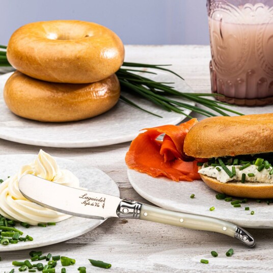 Laguiole Premium Line smørkniv 4 pakning perle