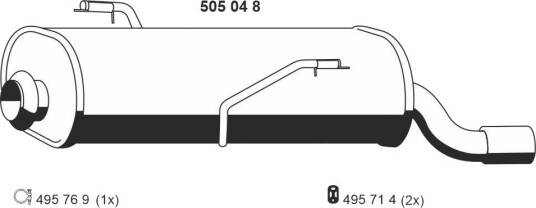 Bakre eksospotte ERNST 505048