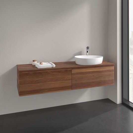 Villeroy & Boch Antao Servantskap med 2 skuffer 160x50x36 cm m/lys Valnøtt Villeroy & Boch Antao Servantskap med 2 skuffer 160x50x36 cm m/lys Valnøtt