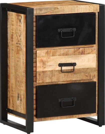 Skuffeskap 50x35x70 cm grovt heltre mangotre 8721158339560 Skuffeskap 50x35x70 cm grovt heltre mangotre 8721158339560