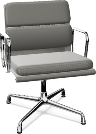 Vitra Soft Pad EA 208 kontorstol med svingbar dim grå/ Krom