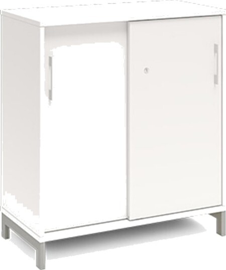 Kontorskab Dna, 800X890 Mm, Hvid/Alugrå 2A4 Kontorskab Dna, 800X890 Mm, Hvid/Alugrå 2A4