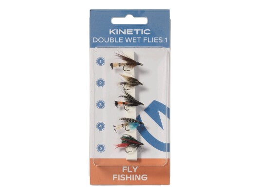 Kinetic Wet Flies Dubble Hook 1 5pcs