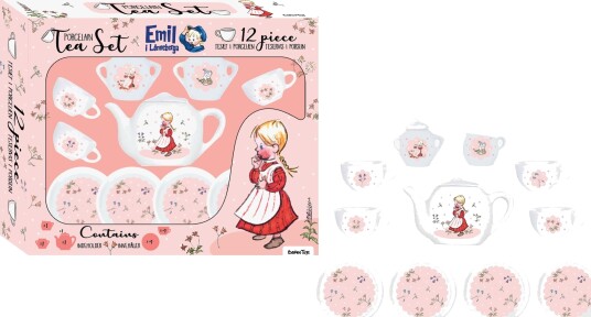 Barbo Toys Porcelain Tea Set With Ida - Emil I Lönneberga - White - ONE SIZE