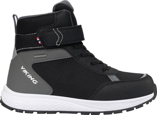 Viking Footwear Kids' Equip Sneaker Waterproof Insulated Black/grey 38