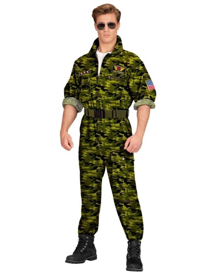 Camo Top Gun Inspirert Jagerpilot Herrekostyme XX Large Camo Top Gun Inspirert Jagerpilot Herrekostyme XX Large