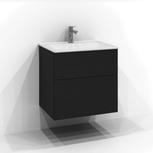 Svedbergs Poem Plan Servantskap D45 med 2 Skuffer Svart ask / 60cm