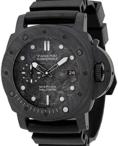 Panerai Herreklokke PAM02979 Submersible Grå/Gummi Ø47 mm