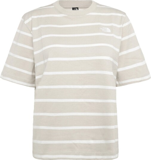 The North Face W Vista Stripe Short Sleeve Tee TIMELESS TAUPE TNF OPEN S