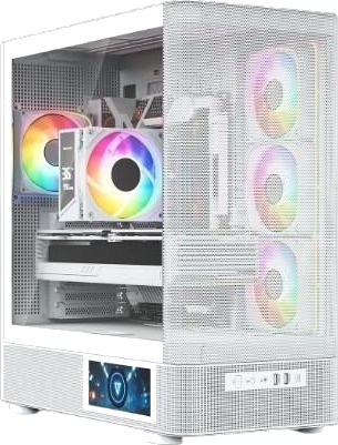 Modecom Volcano AQ400 ARGB Midi Tower ATX MicroATX ITX Hvit
