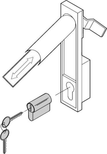 Schroff Din Locking Cylinder With Adapter 25127-995 Schroff Din Locking Cylinder With Adapter 25127-995