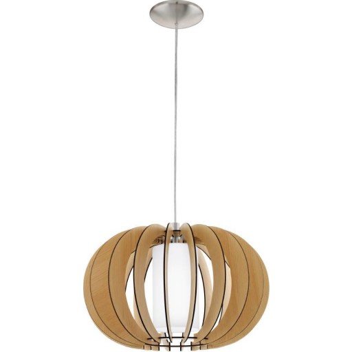 Eglo Stellato 1 - Taklampe - E27 - hvit, lønn, satin-nikkel Eglo Stellato 1 - Taklampe - E27 - hvit, lønn, satin-nikkel