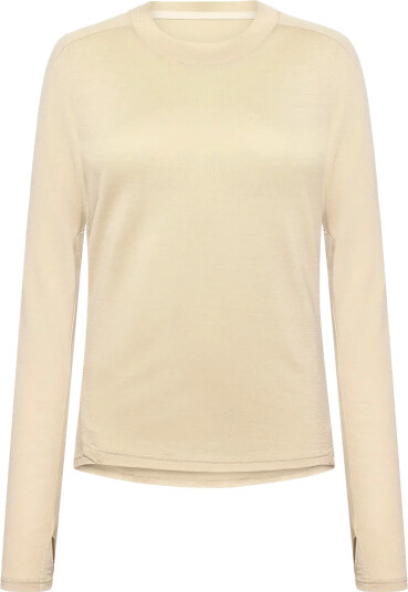 Knowledge Cotton Apparel Dynamic Wool Long Sleeve T Shirt Beige L