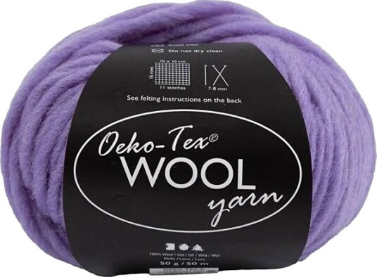 Creativ Company - Wool yarn Purple 50m
