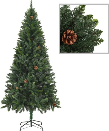 vidaXL Kunstig juletre med furukongler grønn 180 cm vidaXL Kunstig juletre med furukongler grønn 180 cm