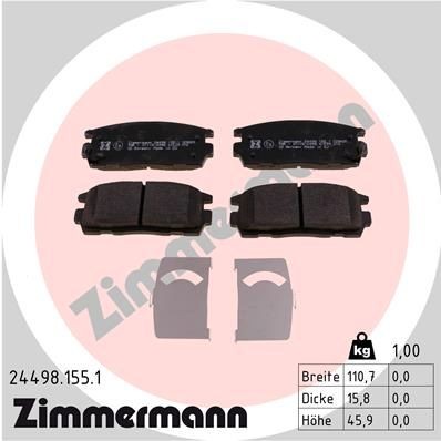 Bremseklosser ZIMMERMANN 24498.155.1 Bremseklosser ZIMMERMANN 24498.155.1