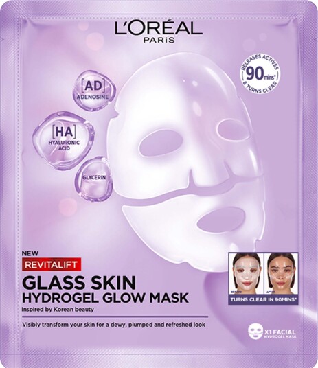 Loreal Paris Revitalift Filler Glass Skin Hydrogel Glow Mask
