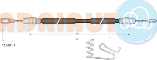 Tautrekk, håndbremse ADRIAUTO 13.0281.1