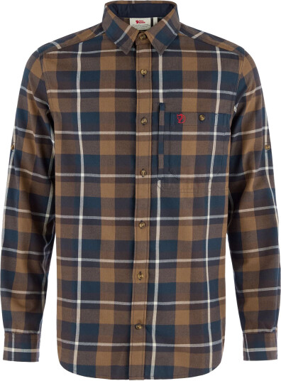 Fjellreven Men"s Fjällglim Regular Shirt Wood Brown/Black Oak S