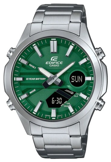 Casio Herreklokke EFV C120D 3AEF Edifice Grønn/Stål Ø45.5 mm