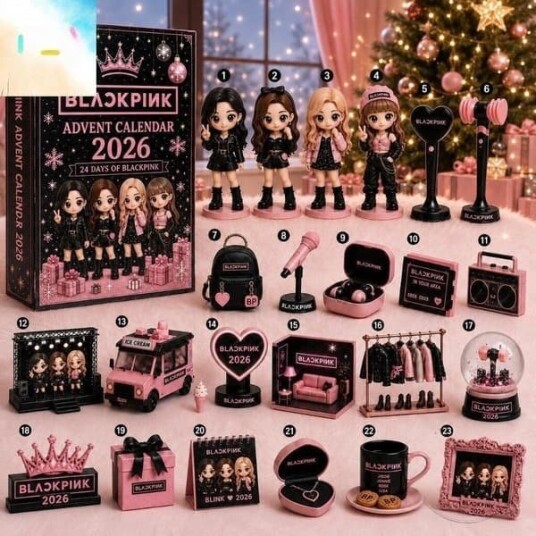 KPOP grupp adventskalender 2026 akryl nedtellings blindboks med 24 rom Blackpink 2