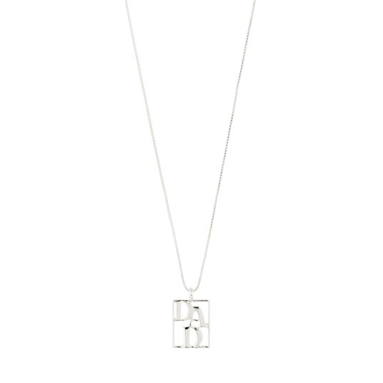 Pilgrim LOVE TAG DAD halskjede sølvbelagt Pilgrim LOVE TAG DAD halskjede sølvbelagt