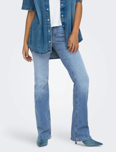 ONLY Onlblush Mw Back Pock Fla Tai222 Dnmnoos   Blue   S x 34