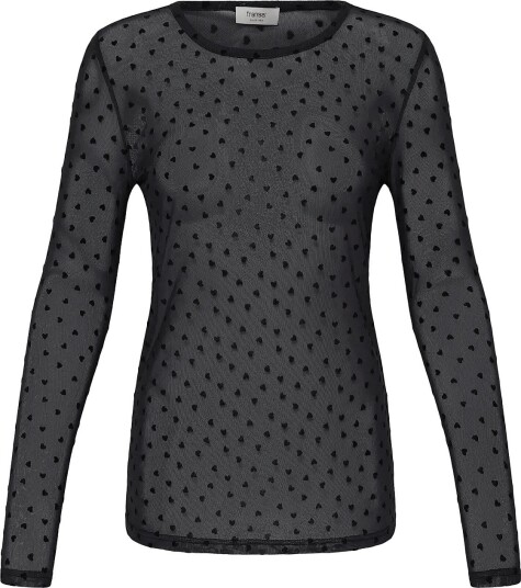 Fransa Frdeta Tee 1 - BLACK HEARTS - XS