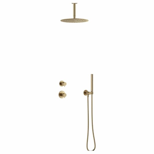 Damixa Iris DS2 dusjsett, vannbesparende, børstet bronse