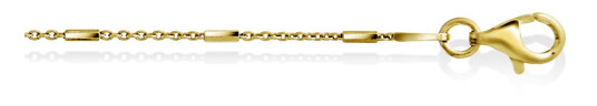 Kjede i forgylt 925 sølv 1,1 mm, 50 cm