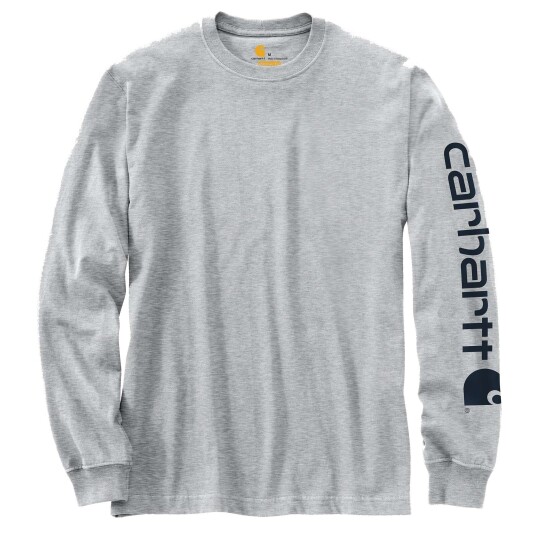 Carhartt Long Sleeve T Shirt Men Heather Grey S Carhartt Long Sleeve T Shirt Men Heather Grey S